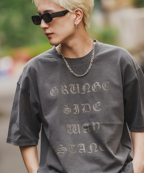 SIDEWAY STANCE(サイドウェイスタンス)の「【SIDEWAY STANCE】グランジ 半袖Tシャツ(Tシャツ/カットソー・メンズ・ブラック系1/ブラック系2/ブラウン系2/ブラウン系1/ブラウン系/ブラウン/ブラック/ブラック系・MEDIUM/SMALL/X-LARGE/LARGE)」の5枚目の写真