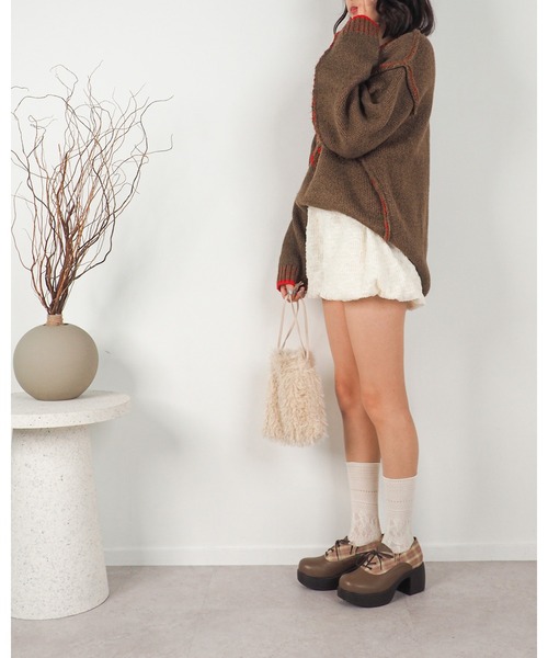 byあしながおじさん(バイアシナガオジサン)の「厚底レースアップパンプス 8490121(パンプス・レディース・ブラック/ブラウン系その他/ワイン/ベージュ系その他/キャメル/ダークベージュ/ダークブラウン・S/M/L/LL)」の13枚目の写真