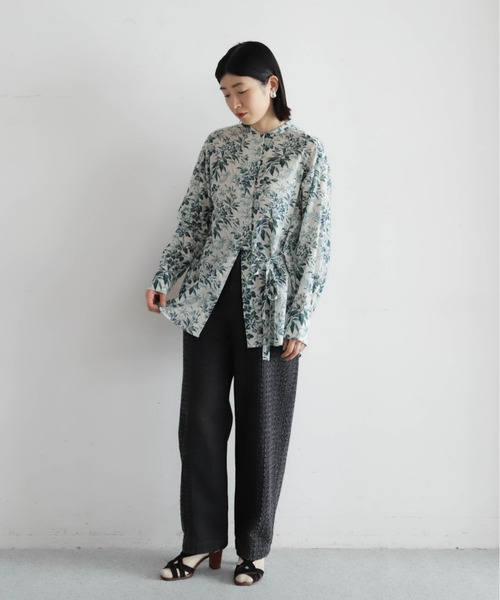 NOMBRE IMPAIR（ノンブルアンペール）の「コットンシアーフラワーPT　スタンドネックブラウス（シャツ/ブラウス・レディース・アイボリー・FREE）」の3枚目の写真