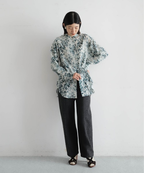 NOMBRE IMPAIR（ノンブルアンペール）の「コットンシアーフラワーPT　スタンドネックブラウス（シャツ/ブラウス・レディース・アイボリー・FREE）」の9枚目の写真