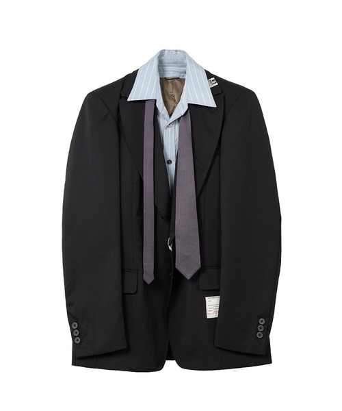 セール】Mix Layered Wool Gabardine Jacket（テーラードジャケット