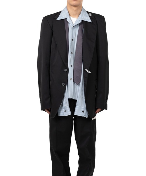 セール】Mix Layered Wool Gabardine Jacket（テーラードジャケット