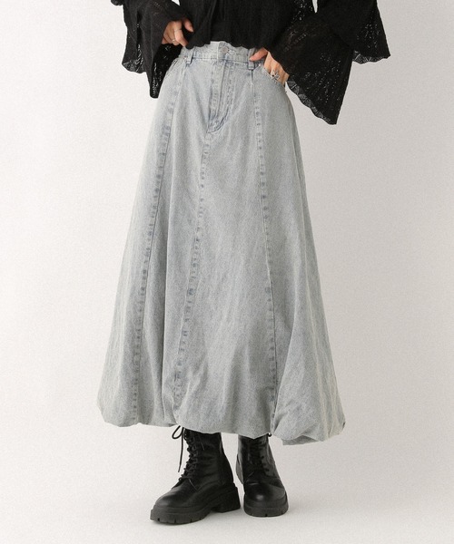 セール】バルーンデニムロングスカート 575266（デニムスカート