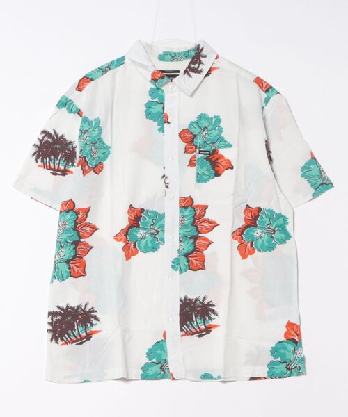 BRIXTON(ブリクストン)の「BRIXTON/ブリクストン 半袖シャツ 花柄 CRU PRINT S/S WVN 01447(シャツ/ブラウス・メンズ・ブラック/オフホワイト・L/M)」の1枚目の写真
