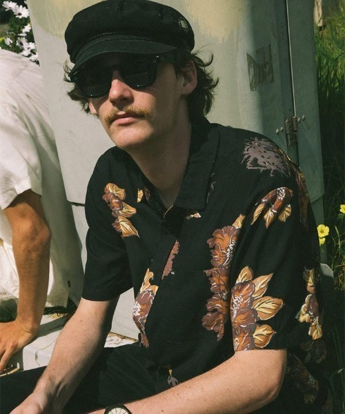 BRIXTON(ブリクストン)の「BRIXTON/ブリクストン 半袖シャツ 花柄 CRU PRINT S/S WVN 01447(シャツ/ブラウス・メンズ・ブラック/オフホワイト・L/M)」の8枚目の写真