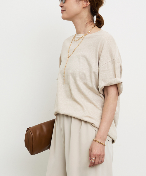 Deuxieme Classe *Relax Tシャツ　ベージュ Relax Tシャツ（Tシャツ／カットソー）｜Deuxieme Classe