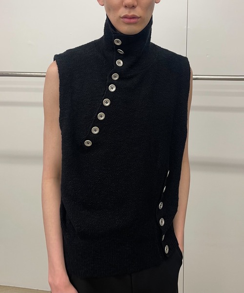 CONZ（コンズ）の「KNIT VEST（ベスト・メンズ・グレー/ブラック・3/2）」の5枚目の写真