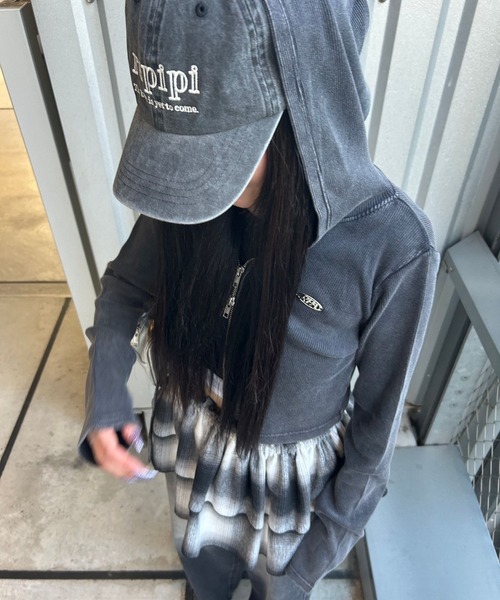 repipi armario（レピピ アルマリオ）の「AcidwashWZIPフーディ（パーカー・キッズ・カモフラージュ/ブラック/ブラウン・MEDIUM/SMALL/LARGE）」の11枚目の写真