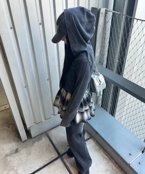 repipi armario（レピピ アルマリオ）の「AcidwashWZIPフーディ（パーカー・キッズ・カモフラージュ/ブラック/ブラウン・MEDIUM/SMALL/LARGE）」の13枚目の写真