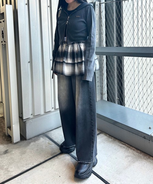 repipi armario（レピピ アルマリオ）の「AcidwashWZIPフーディ（パーカー・キッズ・カモフラージュ/ブラック/ブラウン・MEDIUM/SMALL/LARGE）」の14枚目の写真