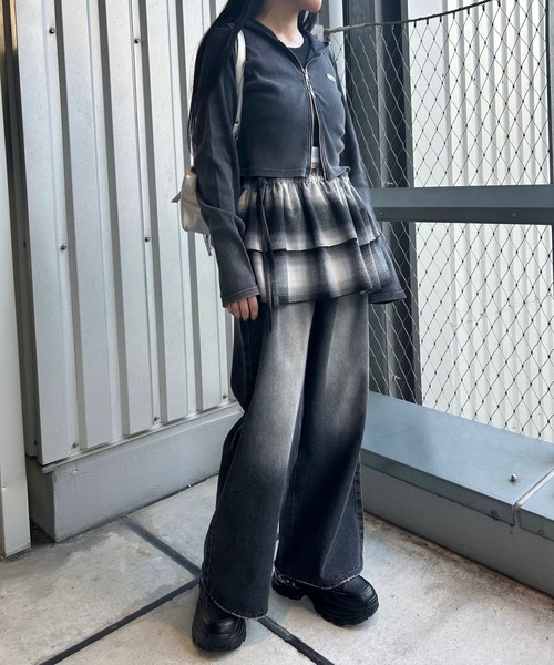 repipi armario（レピピ アルマリオ）の「AcidwashWZIPフーディ（パーカー・キッズ・カモフラージュ/ブラック/ブラウン・MEDIUM/SMALL/LARGE）」の16枚目の写真