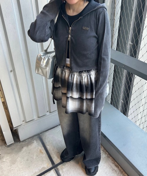 repipi armario（レピピ アルマリオ）の「AcidwashWZIPフーディ（パーカー・キッズ・カモフラージュ/ブラック/ブラウン・MEDIUM/SMALL/LARGE）」の19枚目の写真