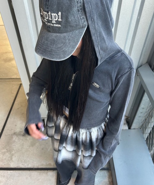 repipi armario（レピピ アルマリオ）の「AcidwashWZIPフーディ（パーカー・キッズ・カモフラージュ/ブラック/ブラウン・MEDIUM/SMALL/LARGE）」の20枚目の写真