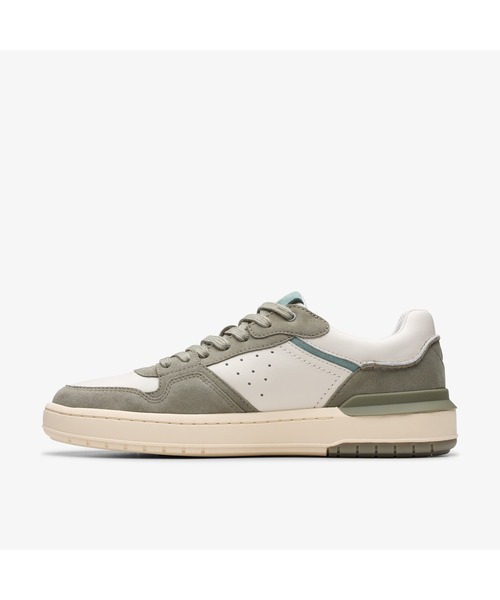 Clarks（クラークス）の「Courtlite2 Lo / コートライト2ロー（セージコンビ）（スニーカー・メンズ・グリーン・UK10/UK9.5/UK9/UK8.5/UK8/UK7.5/UK7/UK6.5/UK6）」の2枚目の写真