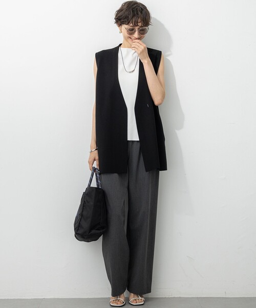 23区　【洗える/吊り干しOK】ヴィスコースストレッチ ニットベスト 洗える/吊り干しOK】ヴィスコースストレッチ ニットベスト（ベスト