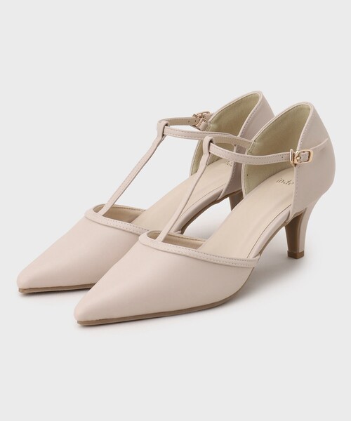 index（インデックス）の「Tストラップパンプス（パンプス・レディース・ベージュ/ブラック/ワイン系2・01/02/03）」の3枚目の写真