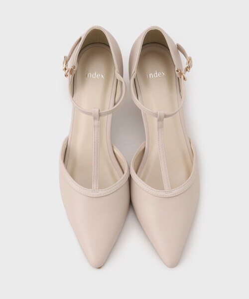 index（インデックス）の「Tストラップパンプス（パンプス・レディース・ベージュ/ブラック/ワイン系2・01/02/03）」の8枚目の写真