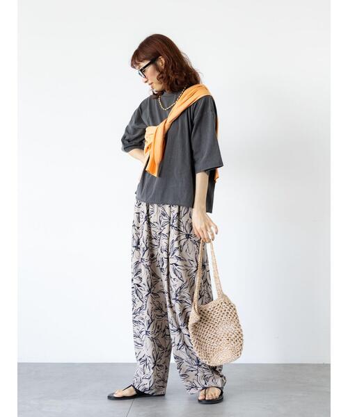 Lugnoncure(ルノンキュール)の「ヴィンテージ風加工Tシャツ(Tシャツ/カットソー・レディース・カーキ/チャコールグレー/ベージュ・F)」の21枚目の写真