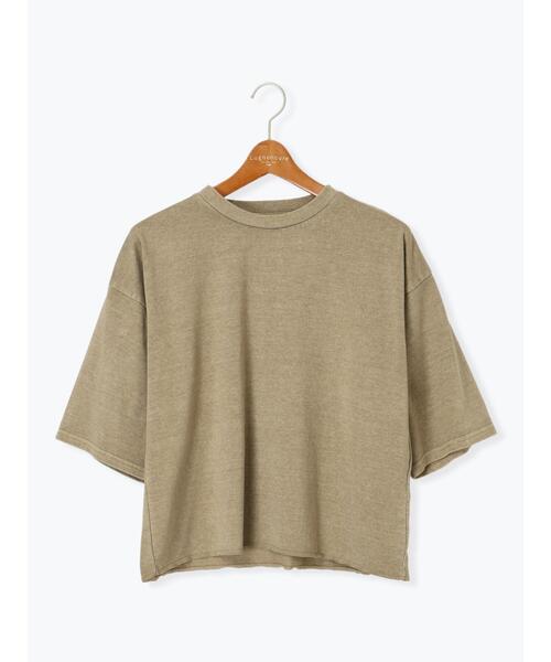 Lugnoncure(ルノンキュール)の「ヴィンテージ風加工Tシャツ(Tシャツ/カットソー・レディース・カーキ/チャコールグレー/ベージュ・F)」の13枚目の写真