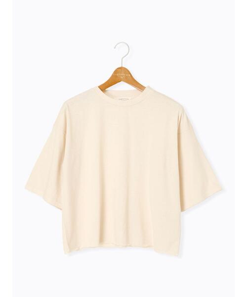 Lugnoncure(ルノンキュール)の「ヴィンテージ風加工Tシャツ(Tシャツ/カットソー・レディース・カーキ/チャコールグレー/ベージュ・F)」の14枚目の写真