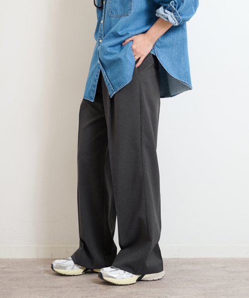 JOURNAL STANDARD relume（ジャーナルスタンダード　レリューム）の「《追加7》マットウースフレアタックパンツ（スラックス・レディース・チャコールグレー/グレー/ネイビー/ブラック・38/36）」の22枚目の写真