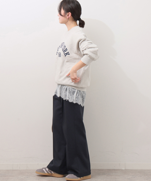 JOURNAL STANDARD relume（ジャーナルスタンダード　レリューム）の「《追加7》マットウースフレアタックパンツ（スラックス・レディース・チャコールグレー/グレー/ネイビー/ブラック・38/36）」の5枚目の写真