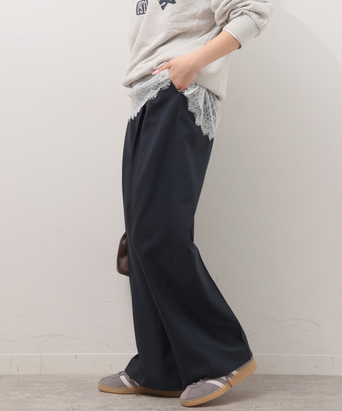 JOURNAL STANDARD relume（ジャーナルスタンダード　レリューム）の「《追加7》マットウースフレアタックパンツ（スラックス・レディース・チャコールグレー/グレー/ネイビー/ブラック・38/36）」の8枚目の写真