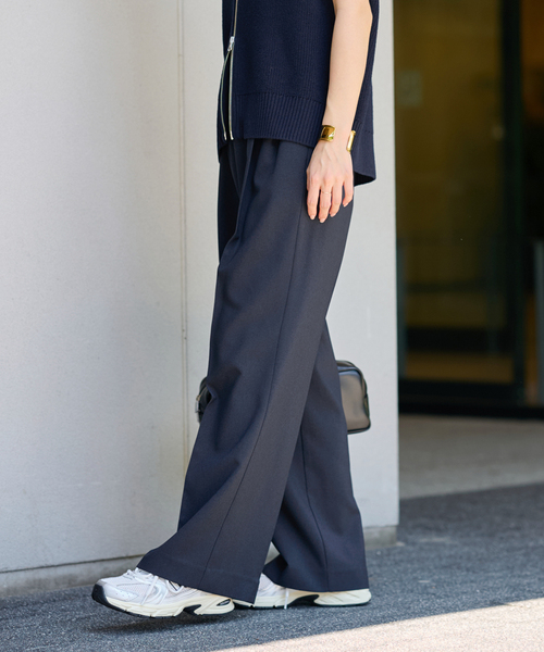 JOURNAL STANDARD relume（ジャーナルスタンダード　レリューム）の「《追加7》マットウースフレアタックパンツ（スラックス・レディース・チャコールグレー/グレー/ネイビー/ブラック・38/36）」の16枚目の写真