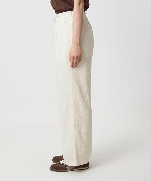 green label relaxing(グリーンレーベルリラクシング)の「BREEZE LINEN ブリーズリネン ワイド パンツ オフホワイト 2(その他パンツ・レディース・オフホワイト・44/40/38/42/36/34/SHORT/TALL)」の7枚目の写真