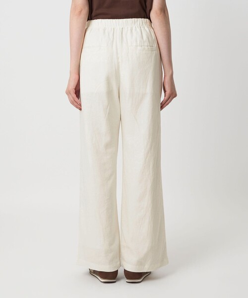 green label relaxing(グリーンレーベルリラクシング)の「BREEZE LINEN ブリーズリネン ワイド パンツ オフホワイト 2(その他パンツ・レディース・オフホワイト・44/40/38/42/36/34/SHORT/TALL)」の8枚目の写真