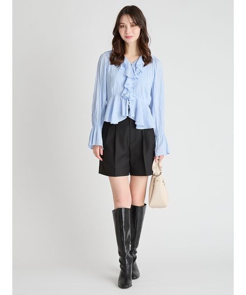 CELFORD(セルフォード)の「バリエーションタックショートパンツ(その他パンツ・レディース・ブラック/ライトグレー・38/36)」の13枚目の写真