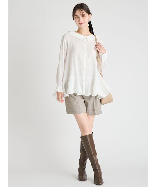 CELFORD(セルフォード)の「バリエーションタックショートパンツ(その他パンツ・レディース・ブラック/ライトグレー・38/36)」の14枚目の写真