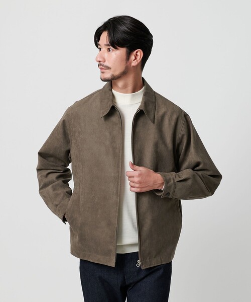 BEAUTY&YOUTH UNITED ARROWS（ビューティーアンドユースユナイテッドアローズ）の「【WEB限定 WARDROBE SMART】スエードライク ジップ ブルゾン（ブルゾン・メンズ・ブラック/ダークグレー・XL/L/M/S）」の12枚目の写真