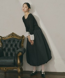 Olu. | ニットドッキングバルーンワンピース(ワンピース)