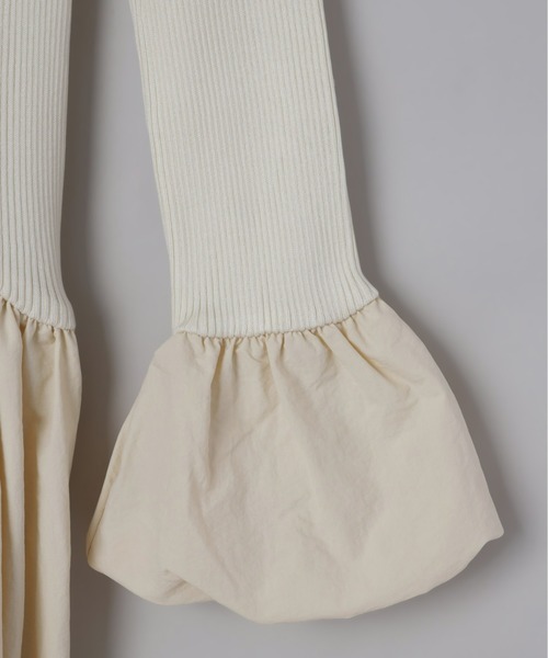 Olu.（オルドット）の「ニットドッキングバルーンワンピース（ワンピース・レディース・アイボリー/ブラック/ブラック系・0/1）」の13枚目の写真