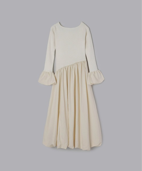 Olu.（オルドット）の「ニットドッキングバルーンワンピース（ワンピース・レディース・アイボリー/ブラック/ブラック系・0/1）」の14枚目の写真