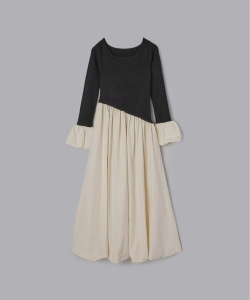 ニットドッキングバルーンワンピース（ワンピース）｜Olu.（オルドット