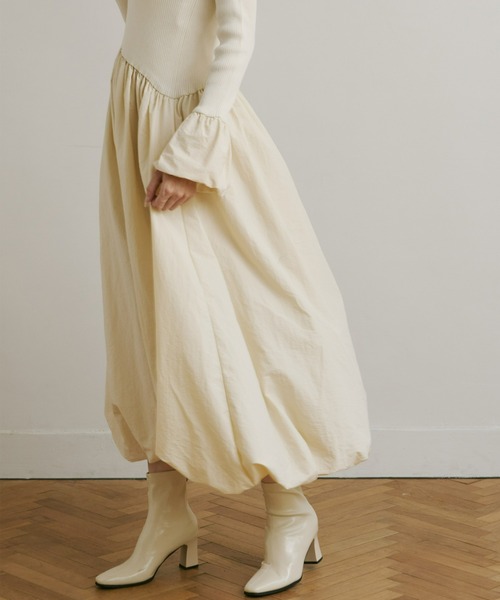 ニットドッキングバルーンワンピース（ワンピース）｜Olu.（オルドット