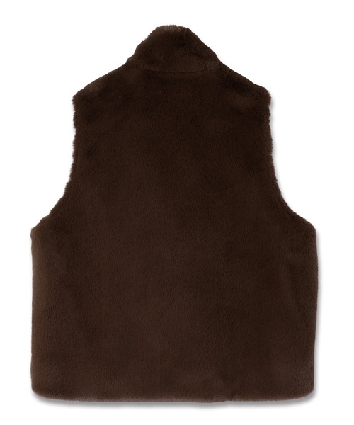 CULLNI(クルニ)の「Eco Fur Zip Up Stand Collar Vest(ダウンベスト・メンズ・ブラック/ブラウン・0/1/2)」の5枚目の写真