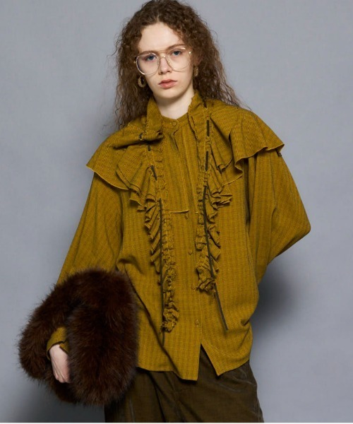 2way Ruffled Frilled Blouse/2WAYラッフルフリルブラウス