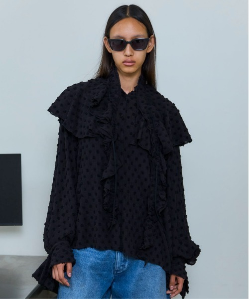 【新品タグ付き】maison special ラッフルフリルブラウス 2way Ruffled Frilled Blouse