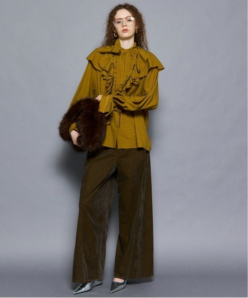 2way Ruffled Frilled Blouse/2WAYラッフルフリルブラウス（シャツ