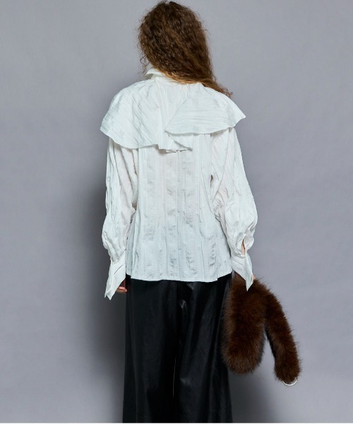 2way Ruffled Frilled Blouse/2WAYラッフルフリルブラウス（シャツ