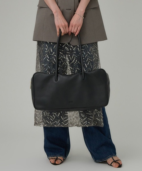 BABYLONE（バビロン）の「【MOFIOLA】BOX LARGE BAG（ボストンバッグ・レディース・ブラック/ベージュ・フリー）」の2枚目の写真