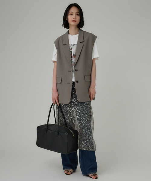BABYLONE（バビロン）の「【MOFIOLA】BOX LARGE BAG（ボストンバッグ・レディース・ブラック/ベージュ・フリー）」の19枚目の写真