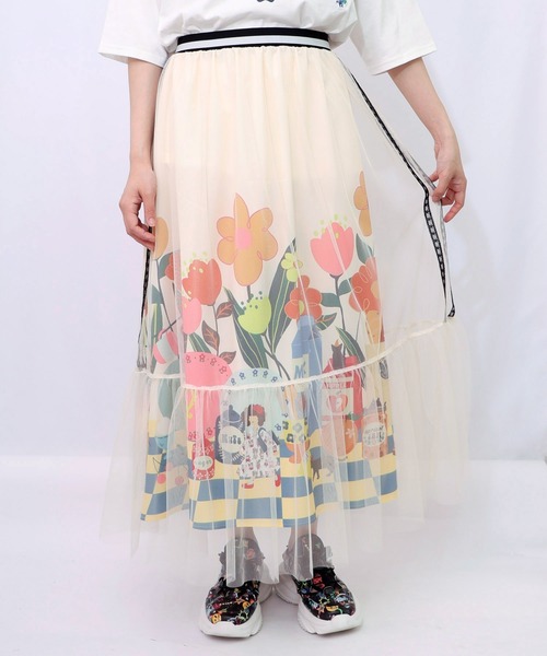 ScoLar スカート　Mサイズ新品 ScoLar スカート ScoLar/スカラー 総柄綿ツイルSK : ZOZOTOWN