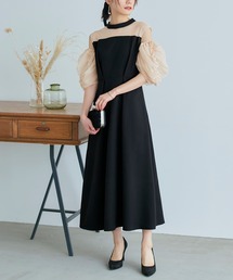 最終価格！新品未使用　ルイエブティック　コンビワンピース　ブラック×オフ　LL RUIRUE BOUTIQUE 「RUIRUE BOUTIQUE」 コンビワンピース L