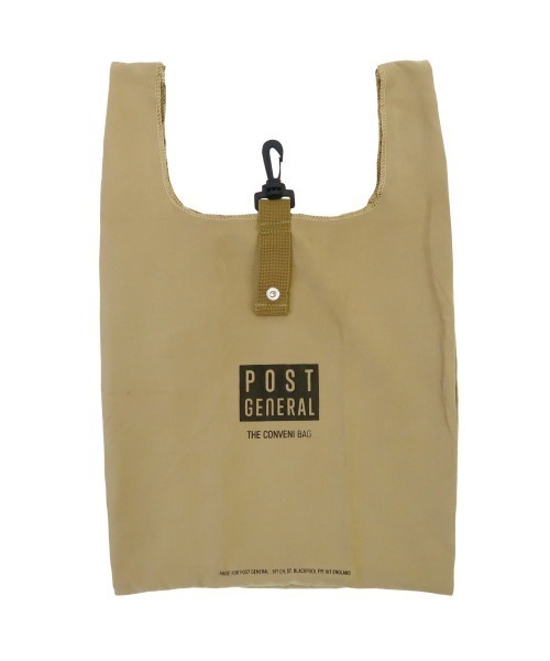 BACKYARD FAMILY(バックヤードファミリー)の「POST GENERAL ポストジェネラル コンビニバッグ(クラッチバッグ・レディース・サンドベージュ/ブルー・FREE)」の1枚目の写真