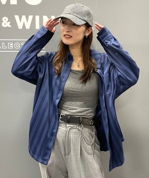 Ray BEAMS（レイビームス）の「チェック柄 キャップ（キャップ・レディース・ベージュ/ブラック・ONE SIZE）」の5枚目の写真