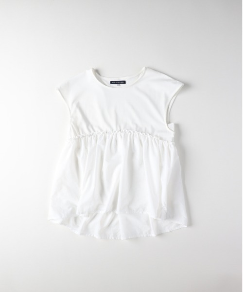 Right-on(ライトオン)の「HONEYSUCKLE ROSE(ハニーサックルローズ)接触冷感異素材切替ノースリーブTシャツ(その他トップス・レディース・オフホワイト/ブラック・M/L)」の2枚目の写真